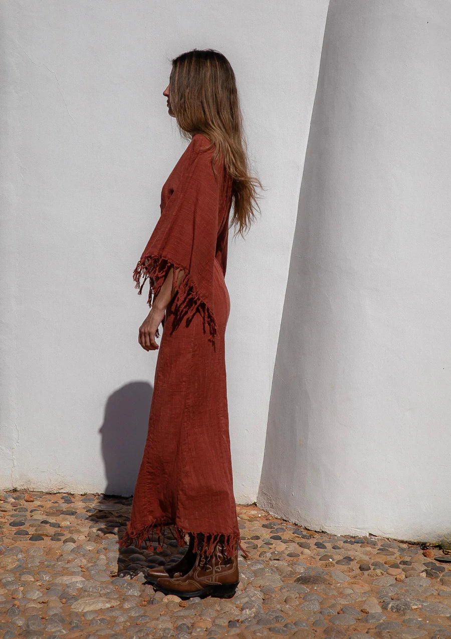 Elera dress, backed clay