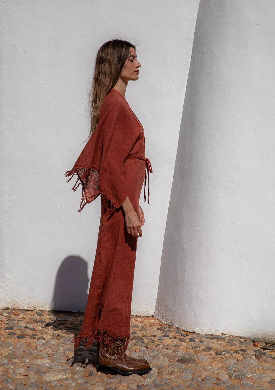 Elera dress, backed clay
