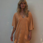 Kaftan dress sandy caramel