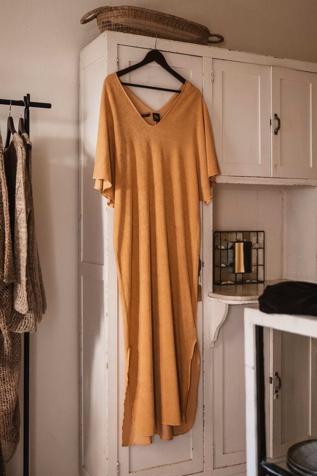 Kaftan dress sandy caramel