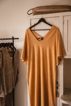 Kaftan dress sandy caramel