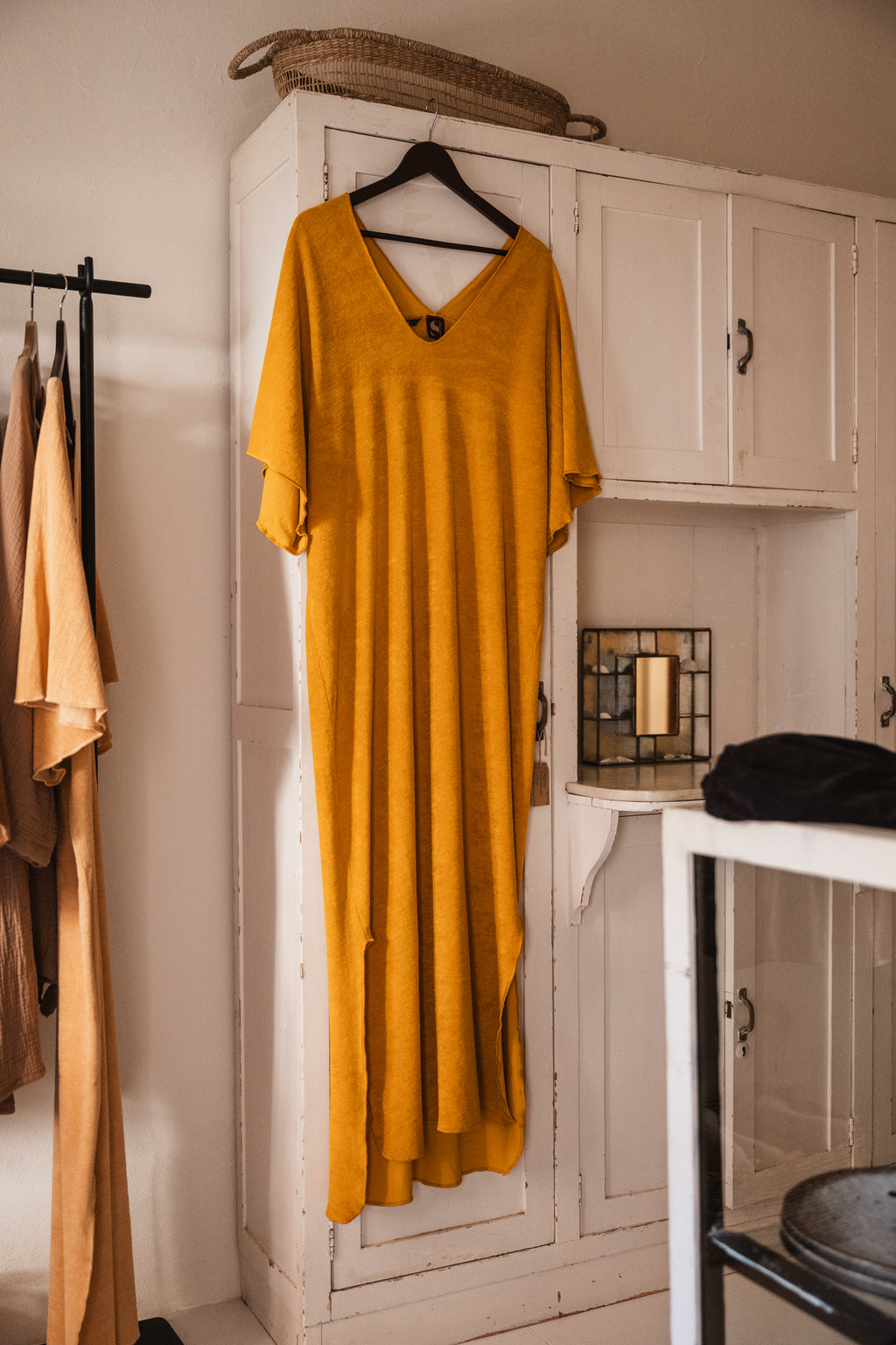 Kaftan dress Ocher Yellow