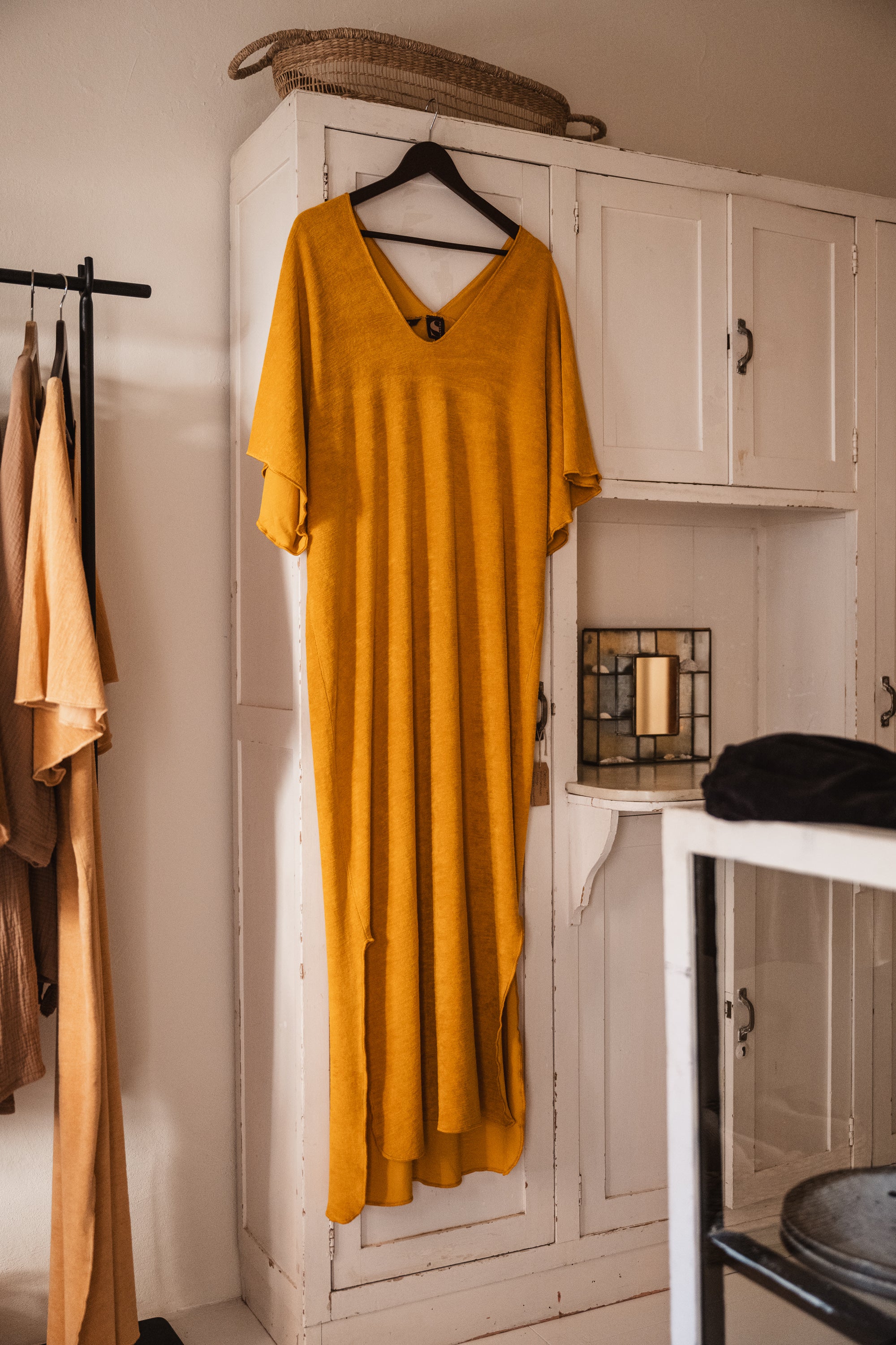 Kaftan dress Ocher Yellow