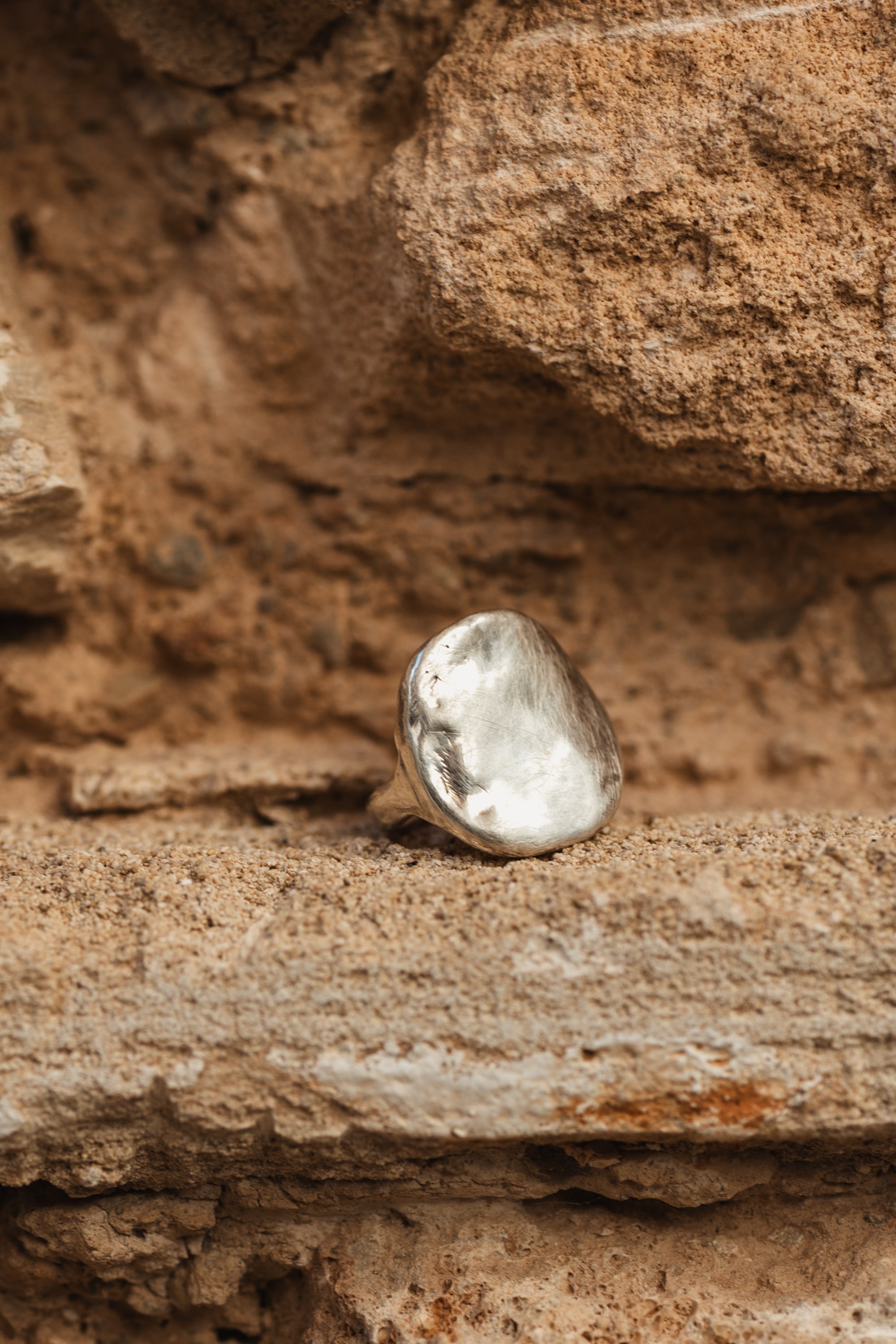 Silver earth ring