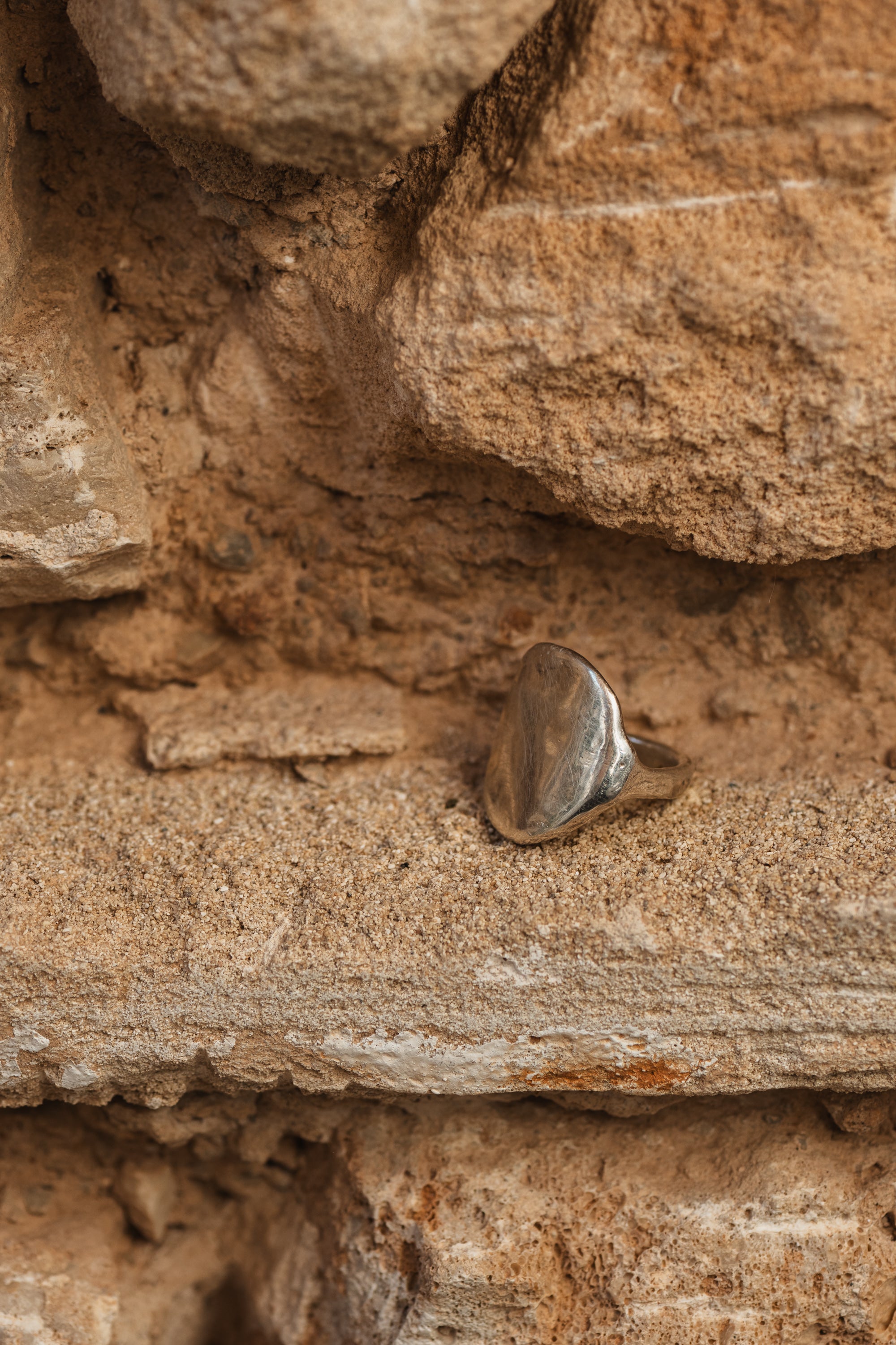 Silver earth ring