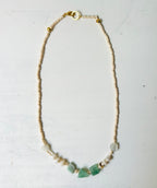 Meadow Jasper and Moonstone choker