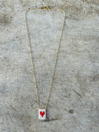 Small red heart necklace