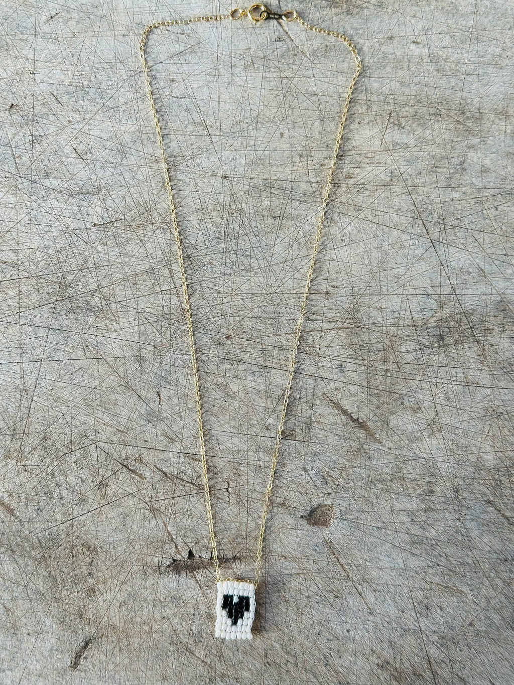 Little heart necklace, black