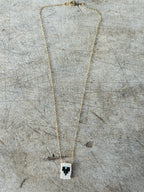 Little heart necklace, black