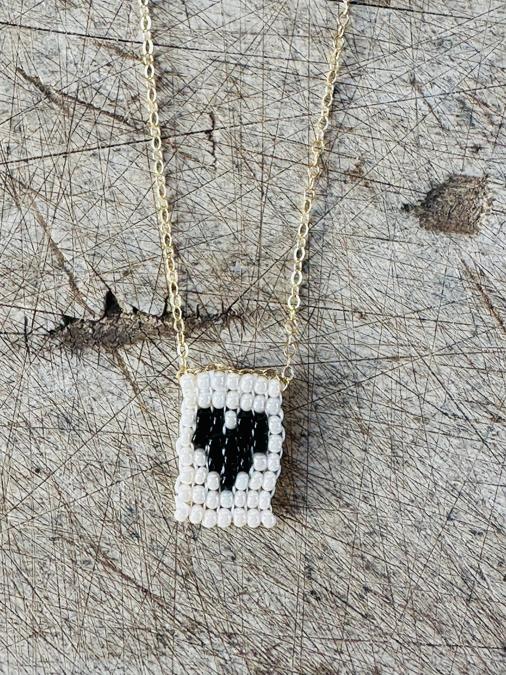 Little heart necklace, black