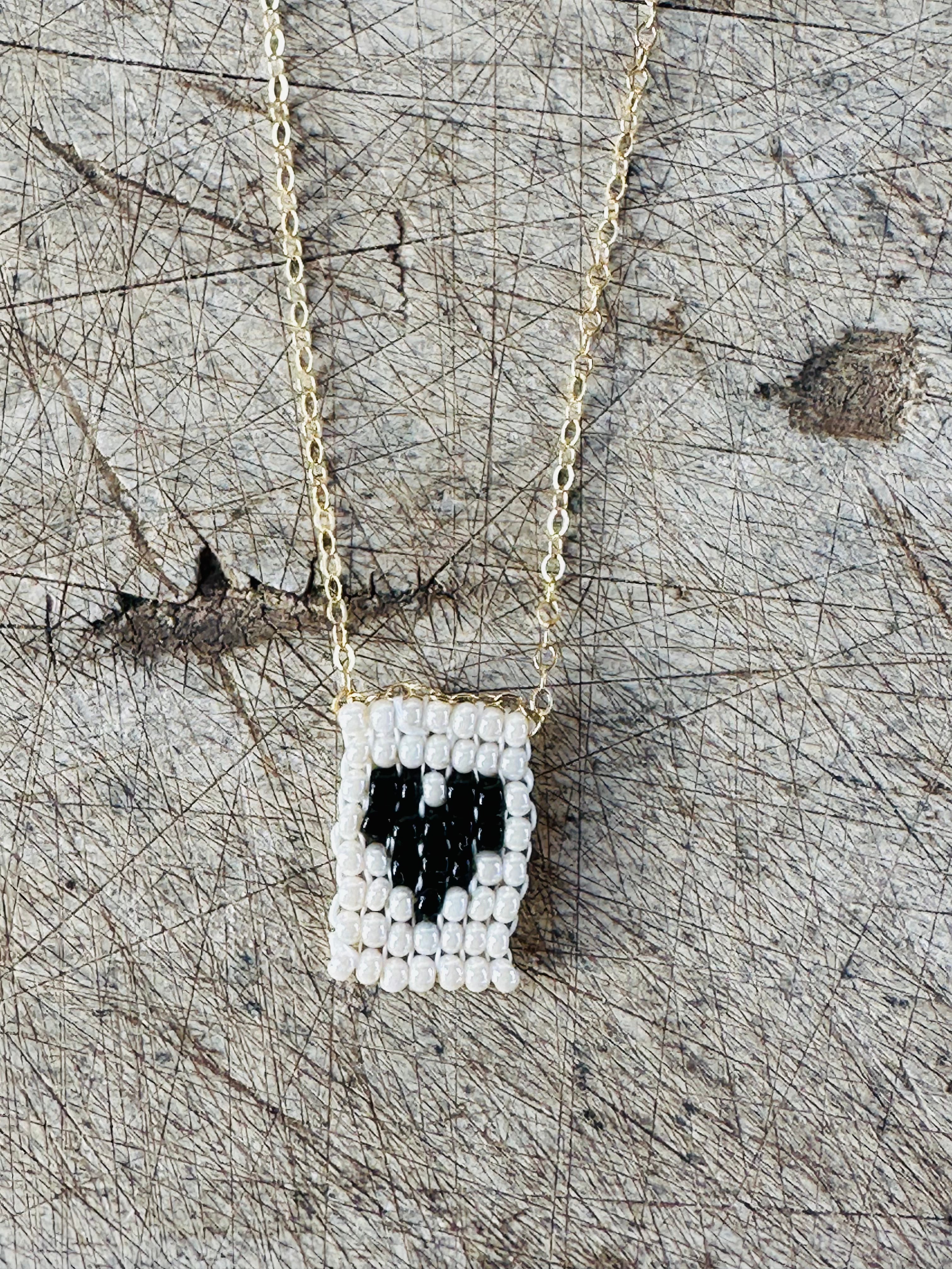 Little heart necklace, black