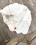 Cross necklace, short