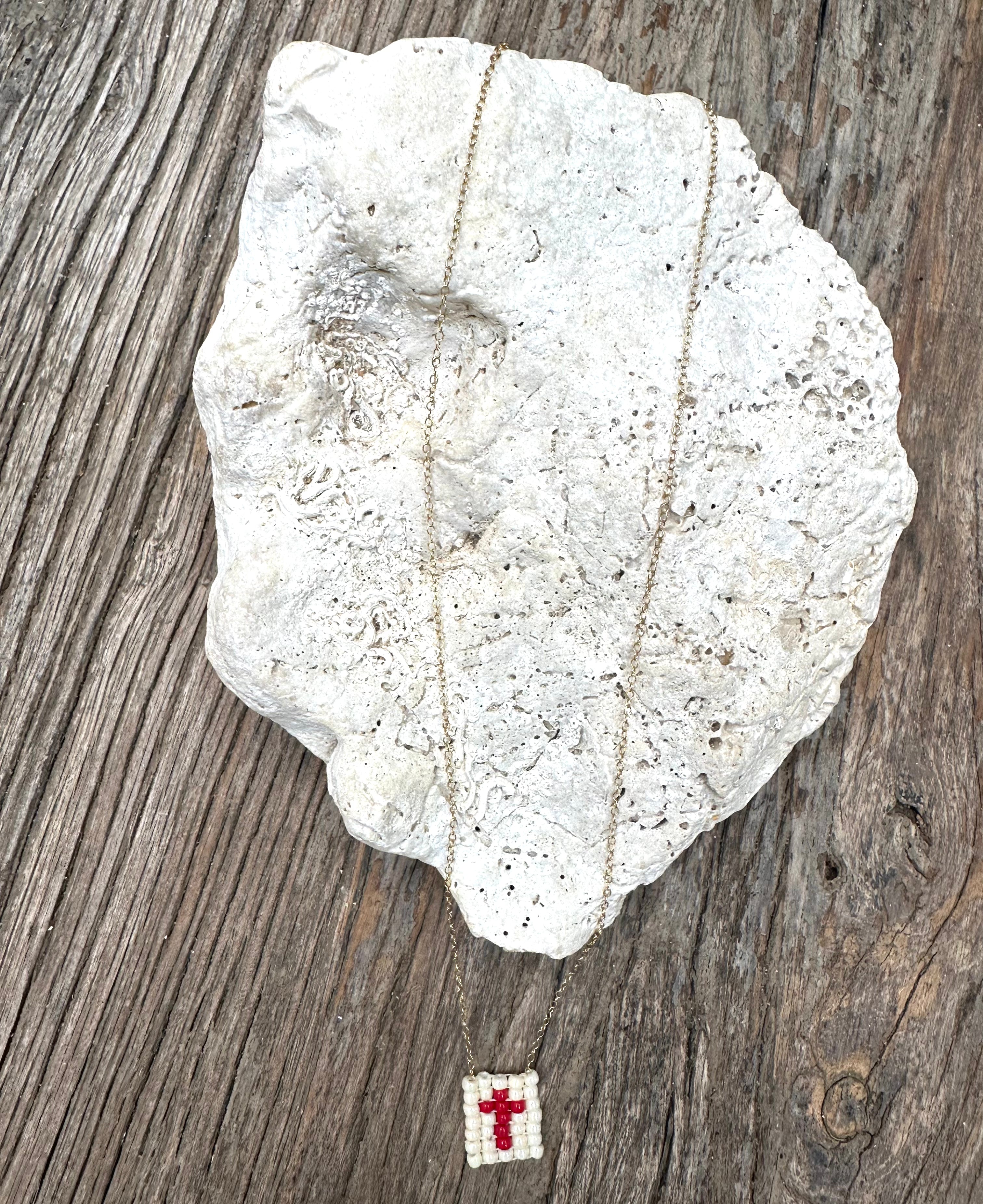 Cross necklace, short