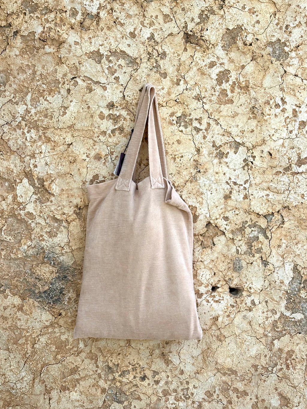 Terry cotton kaftan in Pale blush inclusive matching tote bag