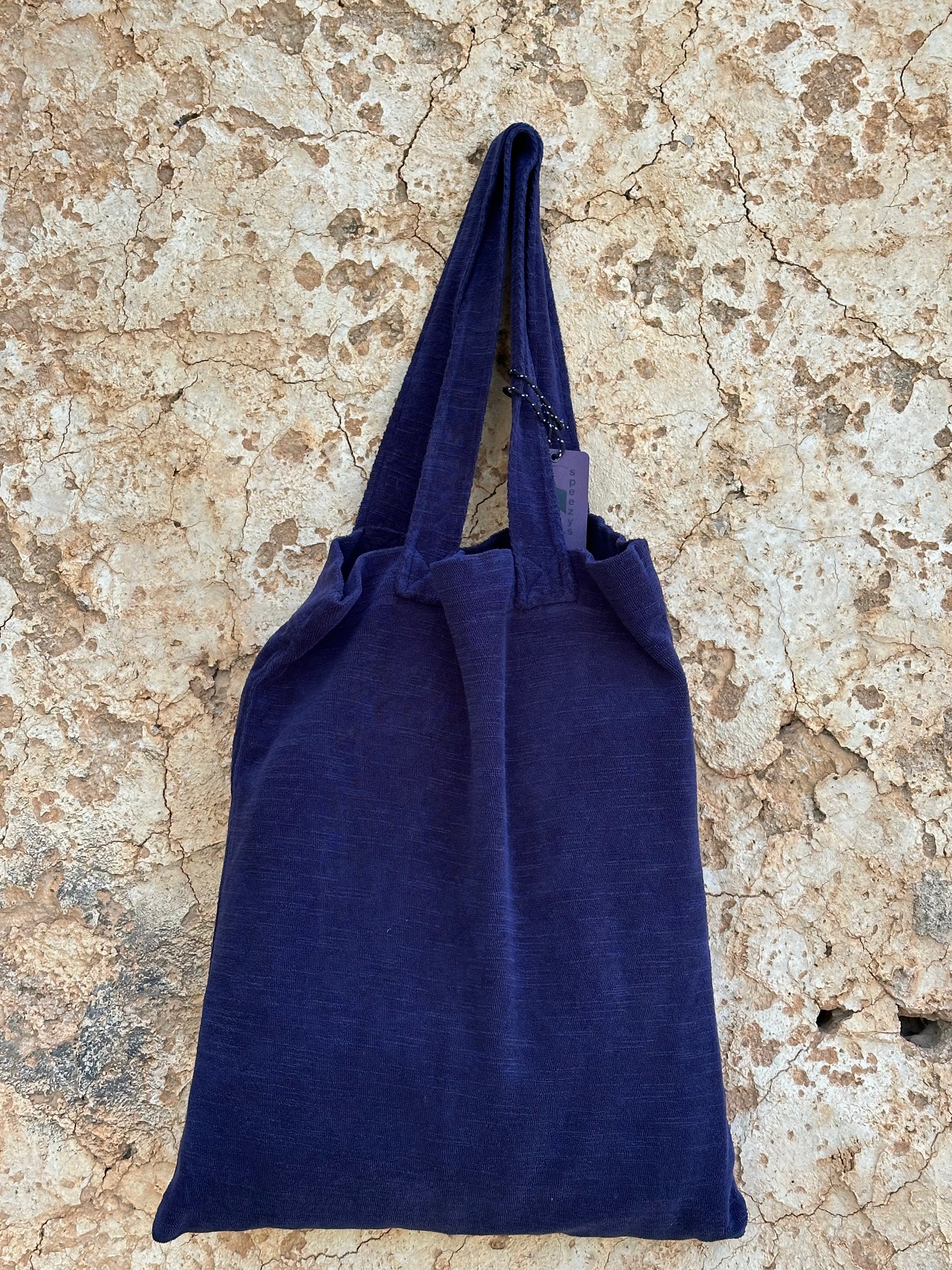 Kaftan dress,  night blue with matching tote bag