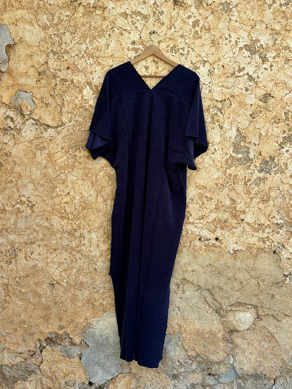 Kaftan dress,  night blue with matching tote bag