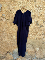 Kaftan dress,  night blue with matching tote bag