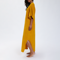 Kaftan dress Ocher Yellow