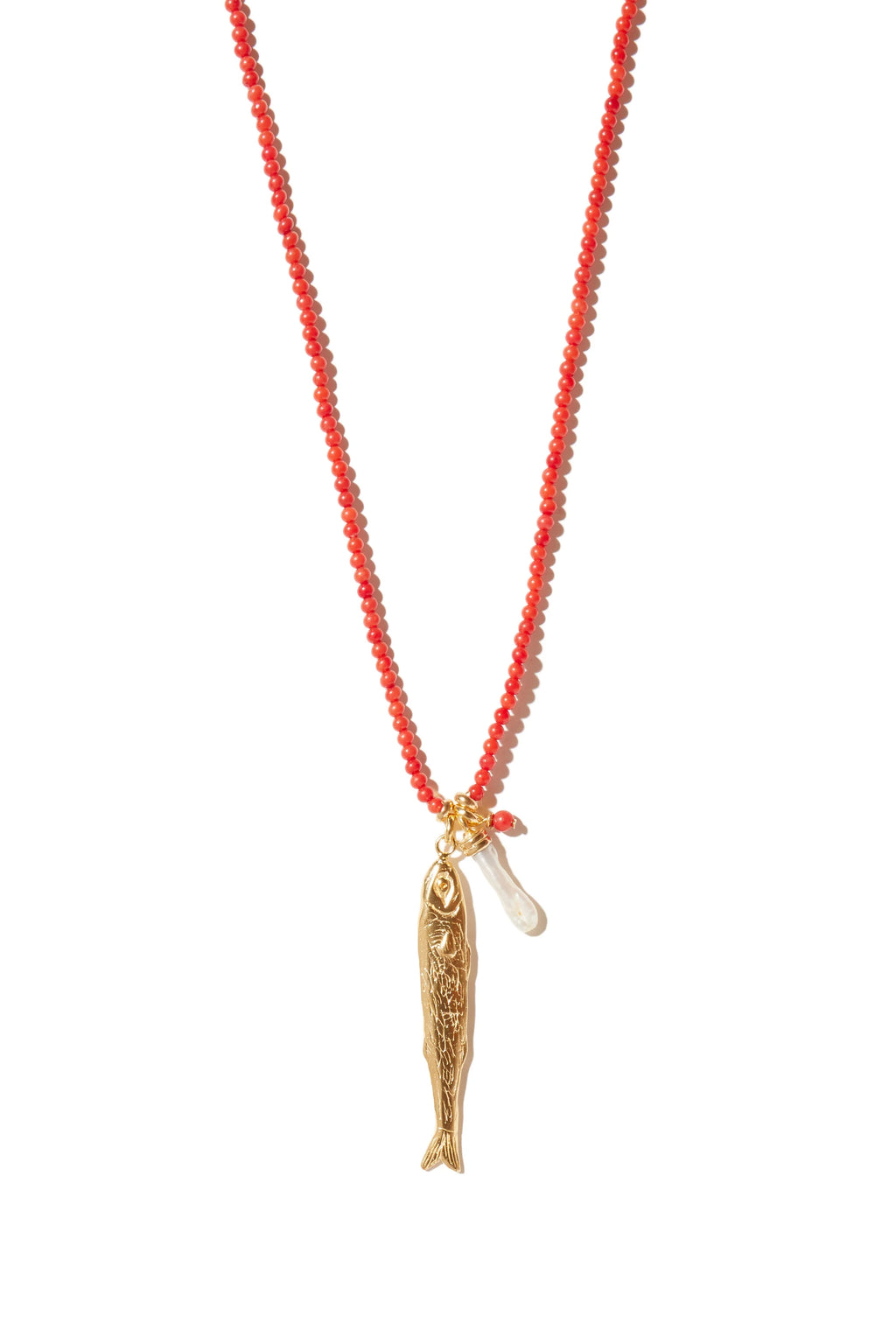 Polly necklace coral