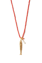 Polly necklace coral